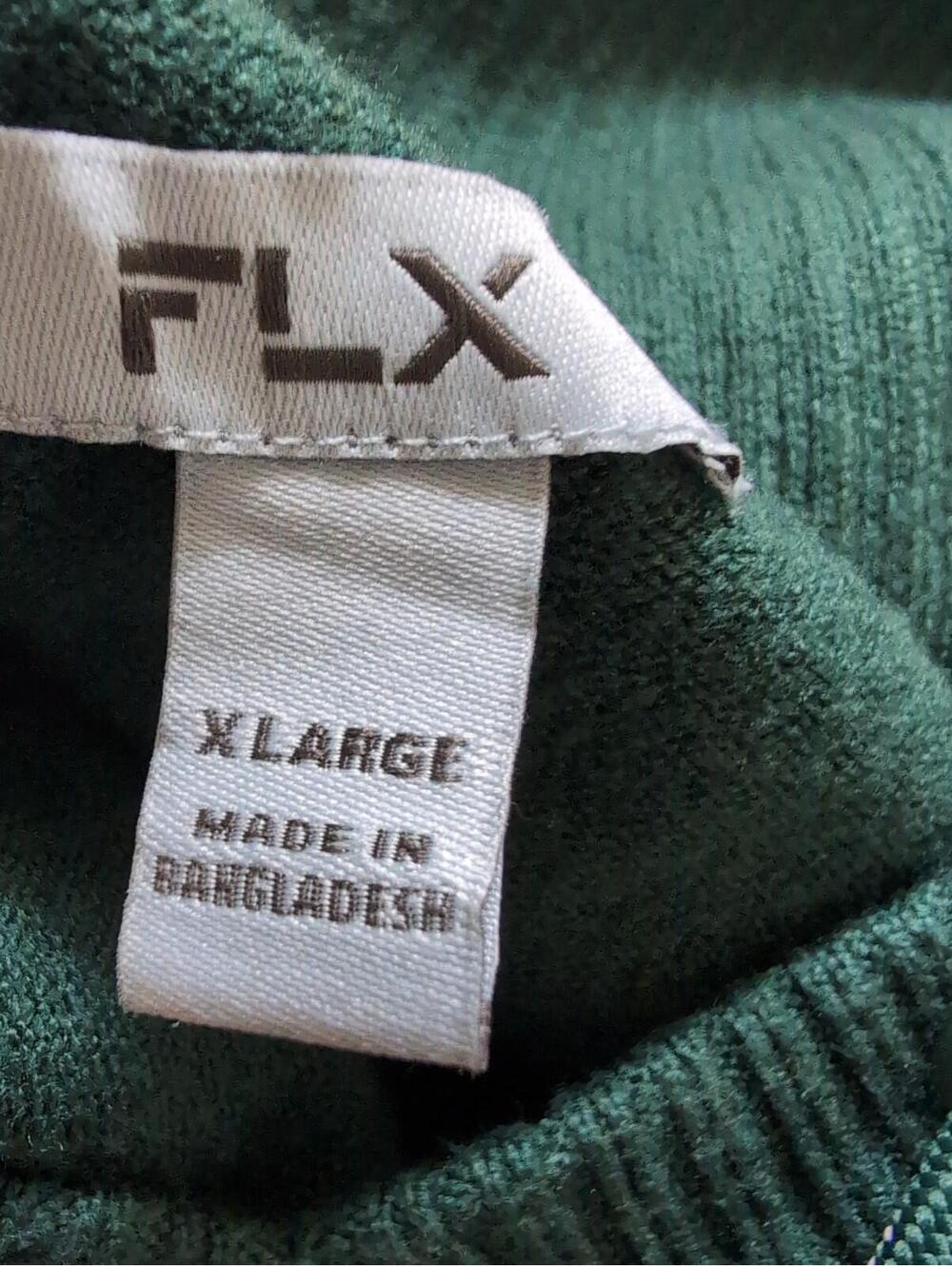 FLX Green Hooded Sweatshirt Sweater Gorpcore Women's XL Boxy (1342) - Picture 5 of 8